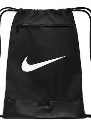 Nike рюкзак-мішок dm3978 010 чорний шкільний nike brasilia 9.5 спортивний 18л для школи