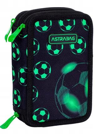 Пенал astrabag football потрійний з наповненням для фаната футболу