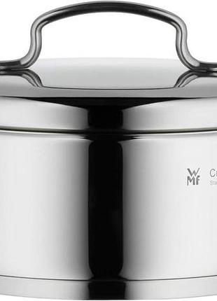 Wmf mini маленький каструля для приготування близько 14 см металева кришка індукційна сковорода 0,9 л полірована нержавіюча сталь