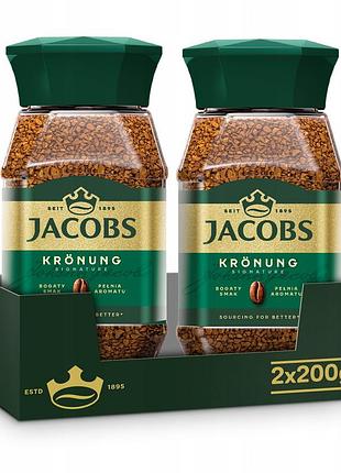 Розчинна кава jacobs kronung 2x 200 г