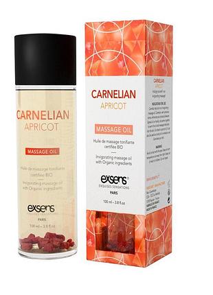 Массажное масло exsens carnelian apricot (бодрящее с сердоликом) 100мл, натуральное