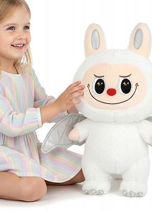 Велика біла іграшка-м'якун для дітей labubu la bubu 45cm