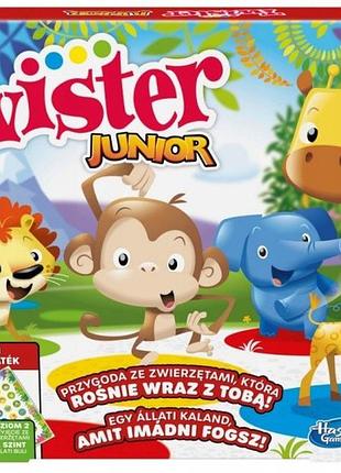 Гра hasbro twister junior з тваринками на дошці f7478