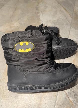 Чоботи дитячі зимові batman чорні