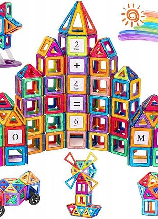 180ел великі магнітні 3d конструкторські плитки magnetic tiles для освіти