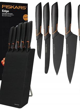 Комплект з 5 ножів fiskars edge в блоці з японської нержавіючої сталі