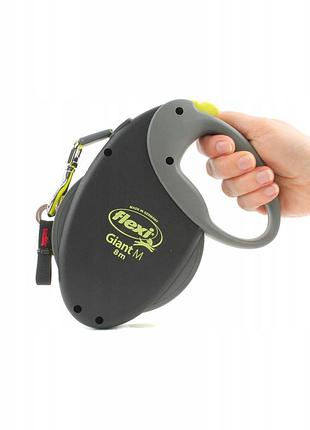 Flexi giant neon m 8m до 25kg автоматичний поводок для собаки