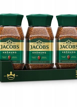 Розчинна кава jacobs kronung 3x 200 г