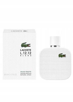 Туалетна вода lacoste l.12.12 blanc 50 мл для чоловіків