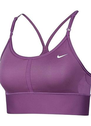 Топ найк nike спортивний топік фіолетовий ліловий малиновий s з бретелями майка для бігу бюстгальтер бра з чашечками