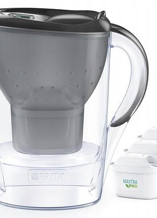 Фільтруючий кувшин brita marella + 3 касети maxtra pro pure performance