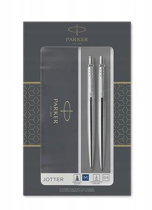 Набір parker jotter duo ручка олівець сталь ct