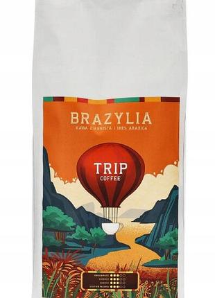 Зернова кава trip coffee бразилія 1кг 100% арабіка свіжа
