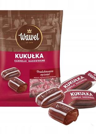 Набір з 3 штук цукерки wawel kukułka карамельні з какаовою начинкою 1кг