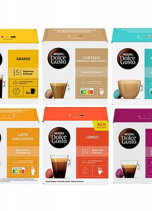 Капсули кави nescafe dolce gusto мега-набір 96 шт 4+2