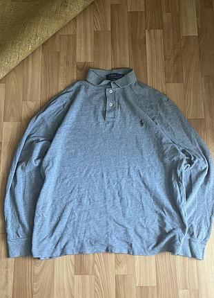 Поло чоловіче polo ralph lauren сіре розмір l