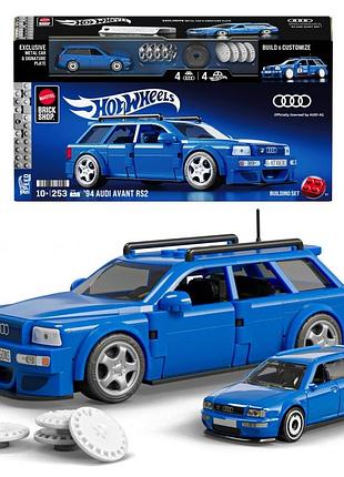 Конструктор mattel brick shop hot wheels speed series audi avant rs2 1994 jgr28