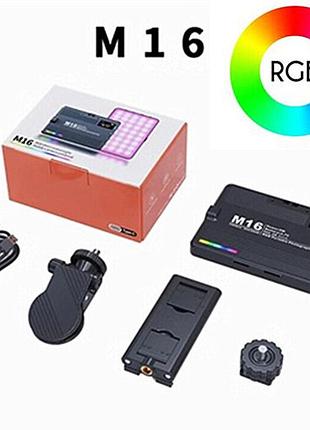 Портативний накамерний відеосвітло m16 rgb
