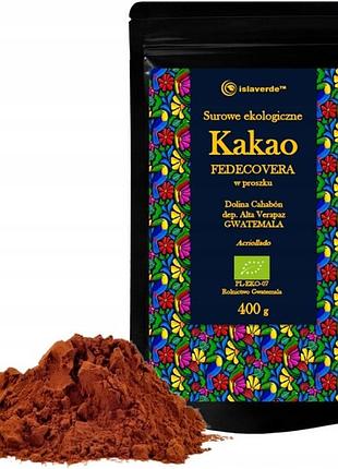 Сирове церемоніальне біо какао у порошку fedecovera гватемала acriollado 400г