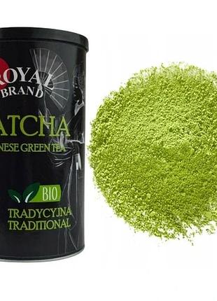 Зелений чай matcha японський біо 100г у прекрасній тубі банці на