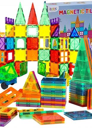 Конструктор magnetic tiles 3d xxl 100 ел великі магнітні блоки