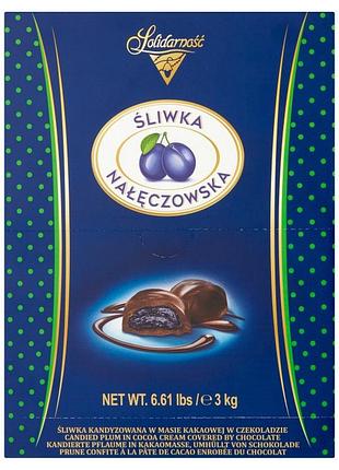 Цукерки solidarność śliwka nałęczowska у шоколаді 3 кг