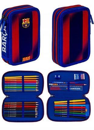 Пенал подвійний з наповненням fc barcelona