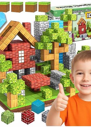 Набір з 2 штук магнітних конструкторів 3d кубики будівельні пікселі набір xl 200 елементів