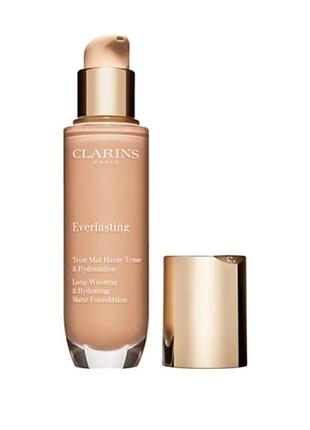 Стійка матова тональна основа для обличчя clarins everlasting long-wearing and hydrating matte foundation 30 мл 107с беж-кларинс