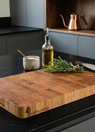Преміум дошка для нарізання дубова end-grain велика 4