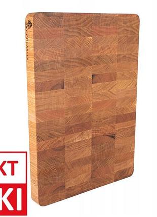 Преміум дошка для нарізання дубова end-grain велика 6