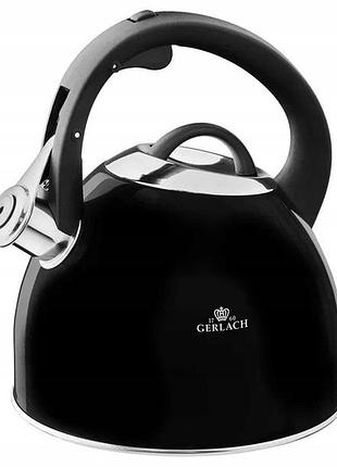 Чайник gerlach 2.8 л чорний для індукції
