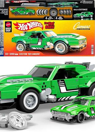 Mattel brick shop клінки hot wheels speed series custom ’68 camaro автомобіль для складання 289 деталей набір для дорослих