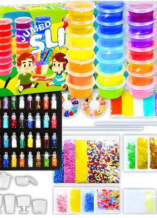 Набір для лизунів zestaw slime do robienia glutów великий креативний 120в1 коробка фабрика подарунок