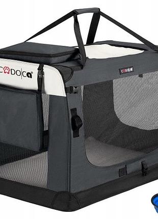 Переноска для собаки cadoca сірий m 60 см x 42 см x 44 см