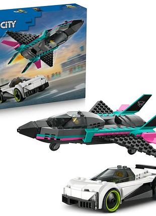 Конструктор lego city 60489 винищувач проти автомобіля