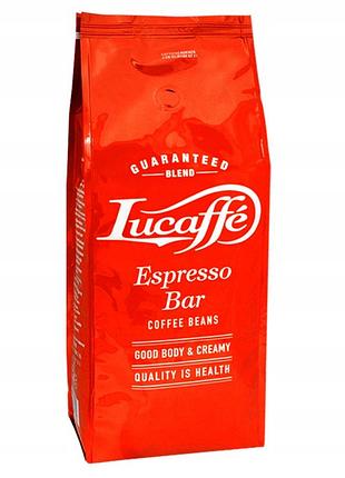 Кава в зернах lucaffe espresso bar 1 кг | італійська суміш arabica robusta