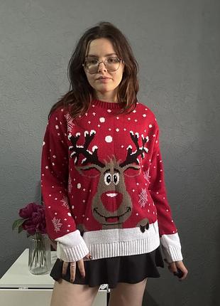 Светр светрик новорічний кофта кофтинка тренд база