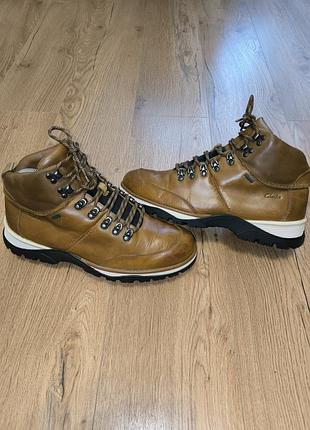 Черевики чоловічі clarks gore-tex шкіряні коричневі