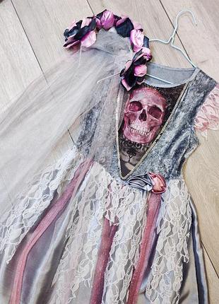 Плаття скелетик  скелет наречена хелловін halloween