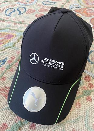 Оригинальная кепка бейсболка мужская женская унисекс puma mercedes-amg petronas f1 cap (черная)