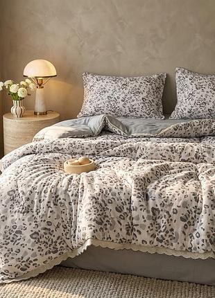 Постельное белье евро с демисезонным одеялом из хлопка colorful home print 3 22140 230х250 см