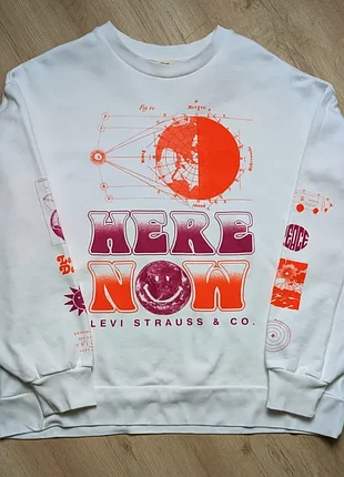 Світшот levi's «here now» оверсайз унісекс білий s