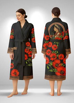 Кимоно женское из плюшевого велюра red grace 29502 xl