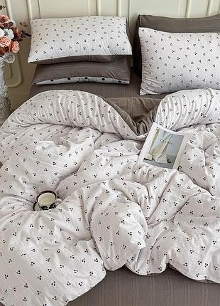 Постільна білизна двоспальне з мусліну colorful home print 6 22057 180х220 см