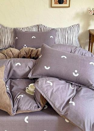 Постельное белье евро из велюра и фланели colorful home print 9 21812 200х230 см