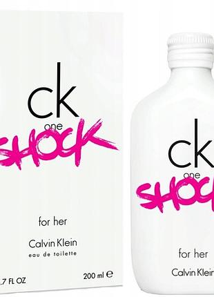 Туалетна вода calvin klein ck one shock для жінок edt спрей 200 мл