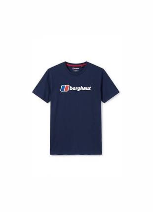 Фірмова темно-синя футболка berghaus з великим логотипом / оригінал