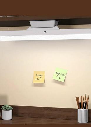 Бездротова магнітна led-лампа на акумуляторі (5w) з сенсорним управлінням яскравості, 3 кольори, лампа для робочого столу. світлодіодний нічник