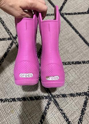 Гумові чоботи для дітей crocs рожеві 3
